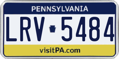 PA license plate LRV5484