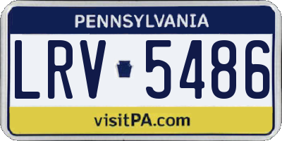PA license plate LRV5486