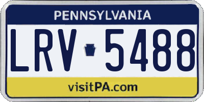 PA license plate LRV5488