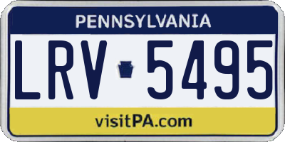 PA license plate LRV5495