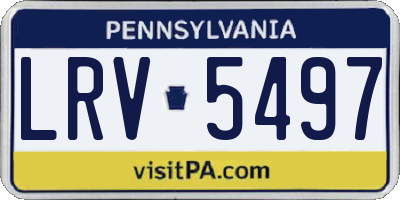PA license plate LRV5497
