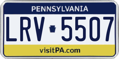 PA license plate LRV5507