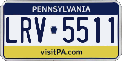 PA license plate LRV5511