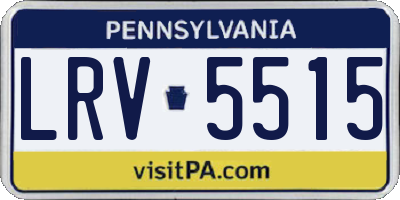 PA license plate LRV5515