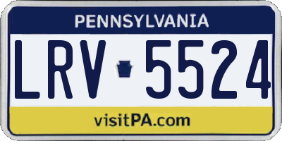 PA license plate LRV5524