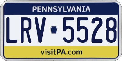 PA license plate LRV5528