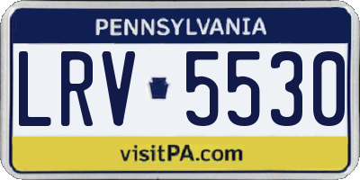 PA license plate LRV5530