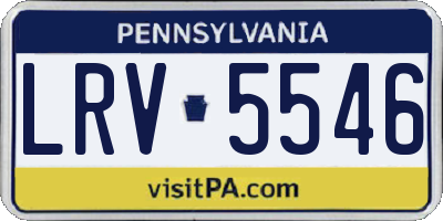 PA license plate LRV5546