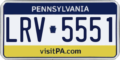 PA license plate LRV5551