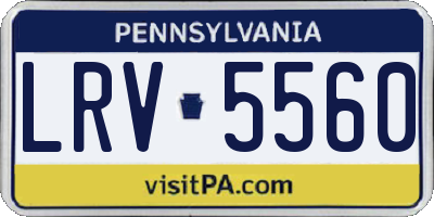 PA license plate LRV5560