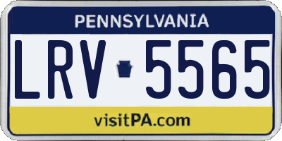 PA license plate LRV5565