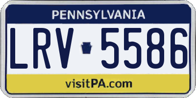PA license plate LRV5586