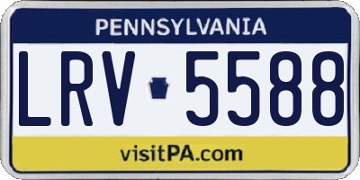 PA license plate LRV5588