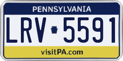 PA license plate LRV5591