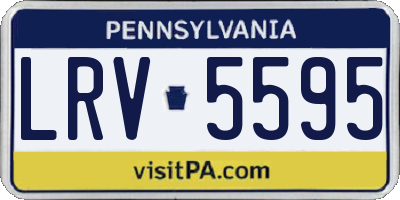 PA license plate LRV5595