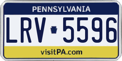 PA license plate LRV5596