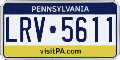 PA license plate LRV5611