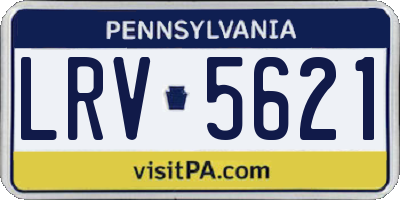 PA license plate LRV5621