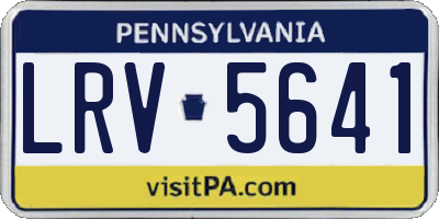 PA license plate LRV5641