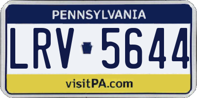 PA license plate LRV5644