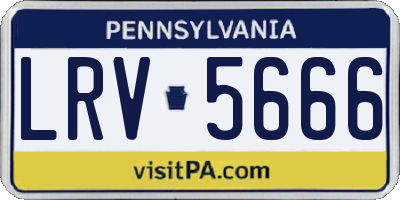 PA license plate LRV5666