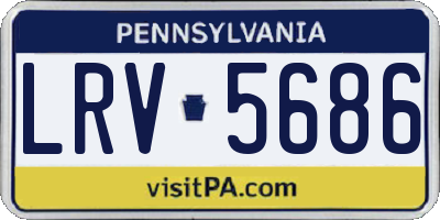 PA license plate LRV5686