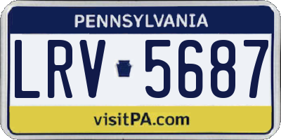 PA license plate LRV5687