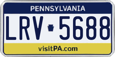 PA license plate LRV5688