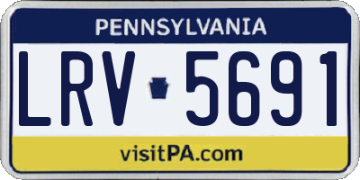 PA license plate LRV5691