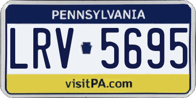 PA license plate LRV5695