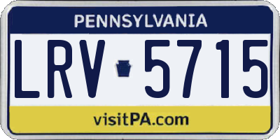 PA license plate LRV5715