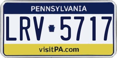 PA license plate LRV5717