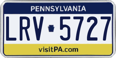 PA license plate LRV5727