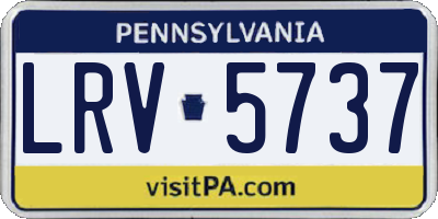 PA license plate LRV5737