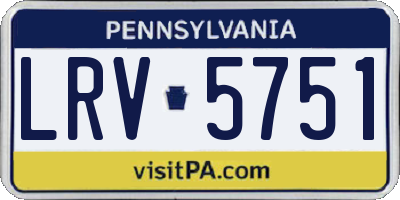 PA license plate LRV5751