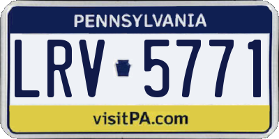 PA license plate LRV5771