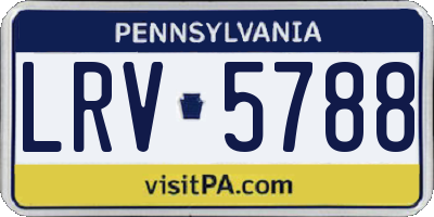 PA license plate LRV5788