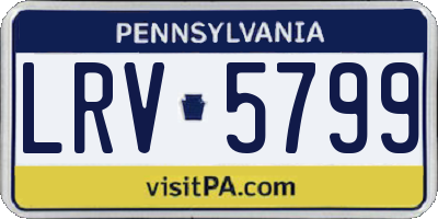 PA license plate LRV5799
