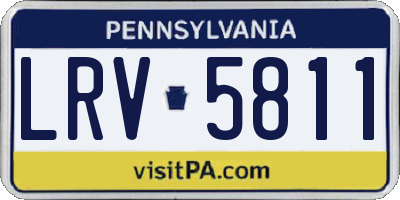 PA license plate LRV5811