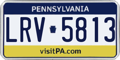 PA license plate LRV5813