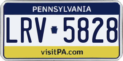 PA license plate LRV5828