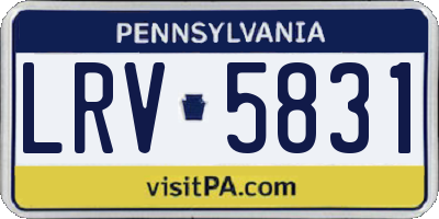 PA license plate LRV5831