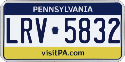 PA license plate LRV5832