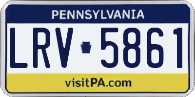 PA license plate LRV5861