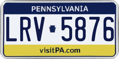 PA license plate LRV5876