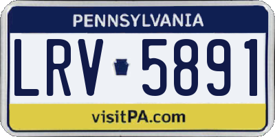 PA license plate LRV5891