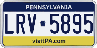 PA license plate LRV5895