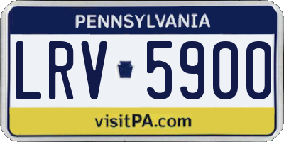 PA license plate LRV5900