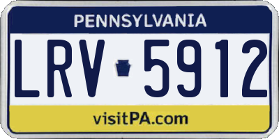 PA license plate LRV5912