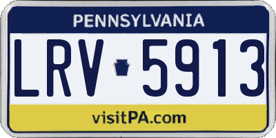 PA license plate LRV5913